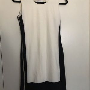 Calvin Klein Dress - Two-tone black/white, zippers